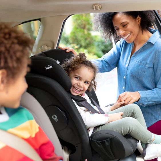 joie Kindersitz Fortifi R Gruppe 1/2/3 - ab 12 Monate - 12 Jahre (9-36 kg) inkl. GRATIS Autositz-Schutzunterlage + Rückenlehnen-Schutz - Coal