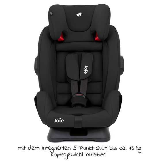 joie Kindersitz Fortifi R Gruppe 1/2/3 - ab 12 Monate - 12 Jahre (9-36 kg) inkl. GRATIS Autositz-Schutzunterlage + Rückenlehnen-Schutz - Coal