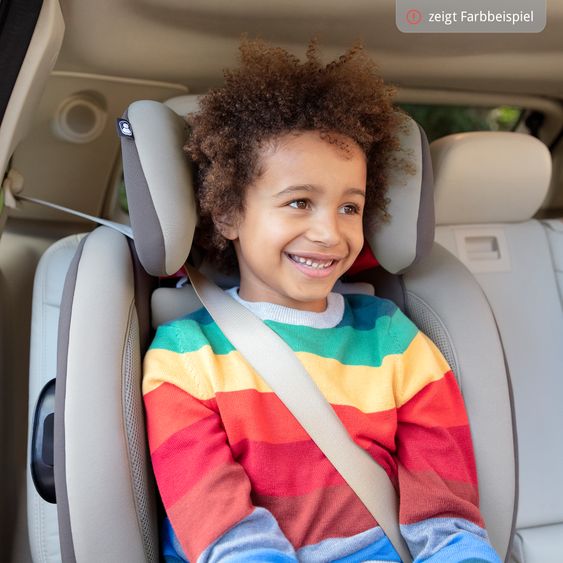 joie Kindersitz Fortifi R Gruppe 1/2/3 - ab 12 Monate - 12 Jahre (9-36 kg) inkl. GRATIS Autositz-Schutzunterlage + Rückenlehnen-Schutz - Coal
