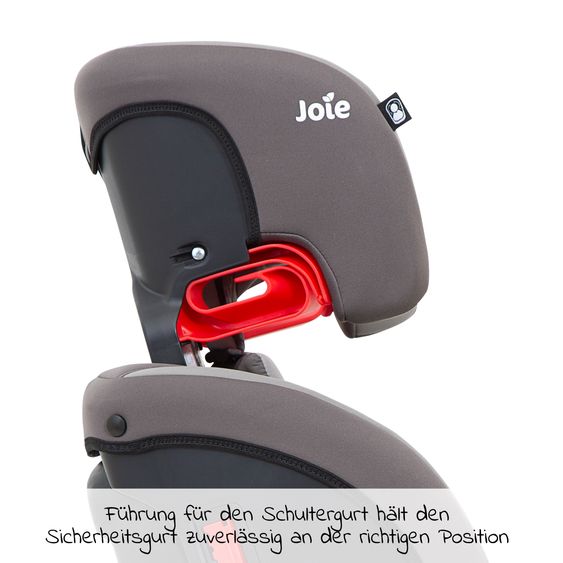 joie Kindersitz Fortifi R Gruppe 1/2/3 - ab 12 Monate - 12 Jahre (9-36 kg) inkl. GRATIS Autositz-Schutzunterlage + Rückenlehnen-Schutz - Dark Pewter