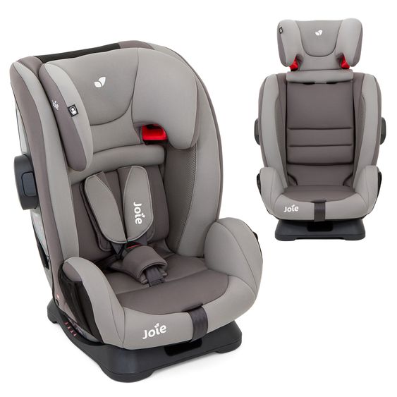 joie Kindersitz Fortifi R Gruppe 1/2/3 - ab 12 Monate - 12 Jahre (9-36 kg) inkl. GRATIS Autositz-Schutzunterlage + Rückenlehnen-Schutz - Dark Pewter