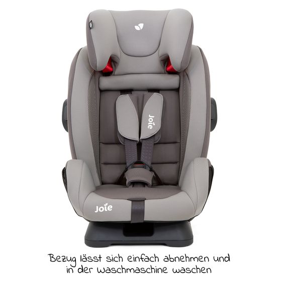 joie Kindersitz Fortifi R Gruppe 1/2/3 - ab 12 Monate - 12 Jahre (9-36 kg) inkl. GRATIS Autositz-Schutzunterlage + Rückenlehnen-Schutz - Dark Pewter