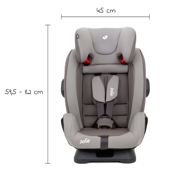 joie Kindersitz Fortifi R Gruppe 1/2/3 - ab 12 Monate - 12 Jahre (9-36 kg) inkl. GRATIS Autositz-Schutzunterlage + Rückenlehnen-Schutz - Dark Pewter
