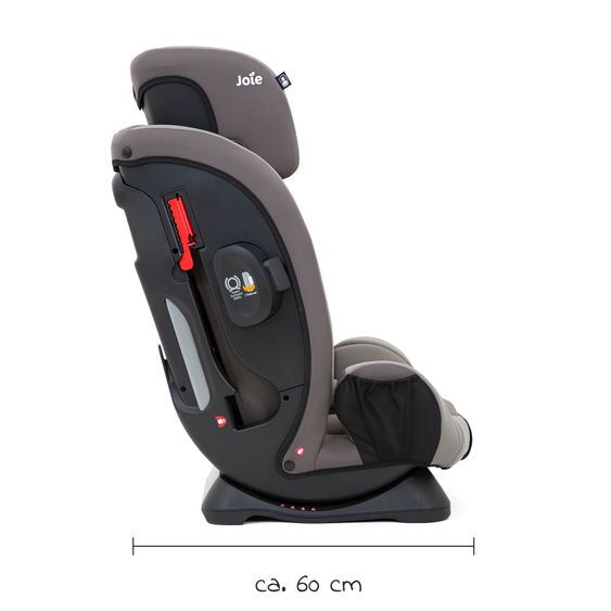 joie Kindersitz Fortifi R Gruppe 1/2/3 - ab 12 Monate - 12 Jahre (9-36 kg) inkl. GRATIS Autositz-Schutzunterlage + Rückenlehnen-Schutz - Dark Pewter