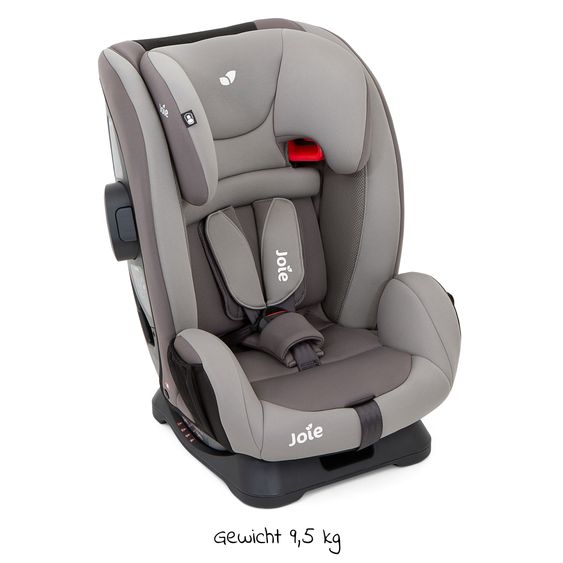 joie Kindersitz Fortifi R Gruppe 1/2/3 - ab 12 Monate - 12 Jahre (9-36 kg) inkl. GRATIS Autositz-Schutzunterlage + Rückenlehnen-Schutz - Dark Pewter