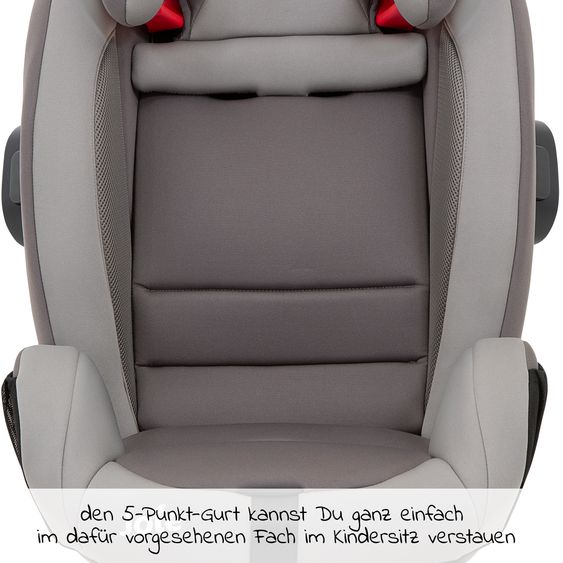 joie Kindersitz Fortifi R Gruppe 1/2/3 - ab 12 Monate - 12 Jahre (9-36 kg) inkl. GRATIS Autositz-Schutzunterlage + Rückenlehnen-Schutz - Dark Pewter