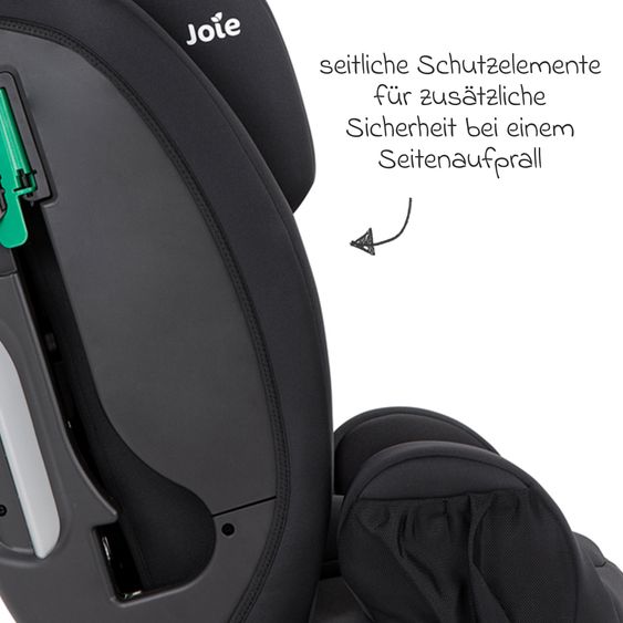 joie Kindersitz Fortifi R129 i-Size ab 15 Monate - 12 Jahre (76 cm - 145 cm) inkl. Rückenlehnen-Schutz Cover Me - Shale