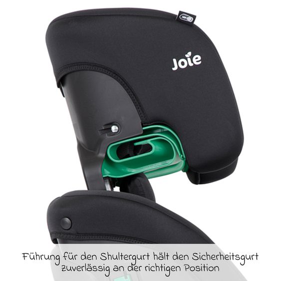 joie Kindersitz Fortifi R129 i-Size ab 15 Monate - 12 Jahre (76 cm - 145 cm) inkl. Rückenlehnen-Schutz Cover Me - Shale