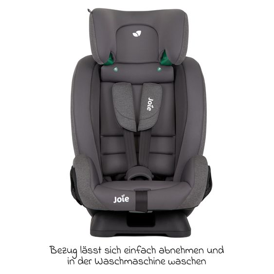 joie Kindersitz Fortifi R129 i-Size ab 15 Monate - 12 Jahre (76 cm - 145 cm) inkl. Rückenlehnen-Schutz Cover Me - Thunder