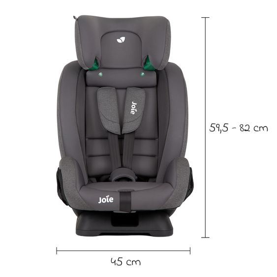 joie Kindersitz Fortifi R129 i-Size ab 15 Monate - 12 Jahre (76 cm - 145 cm) inkl. Rückenlehnen-Schutz Cover Me - Thunder