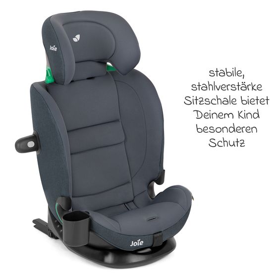 joie Seggiolino auto i-Bold R129 i-Size da 15 mesi a 12 anni (76 cm - 150 cm) con Isofix, top tether e portabicchieri - Moonlight