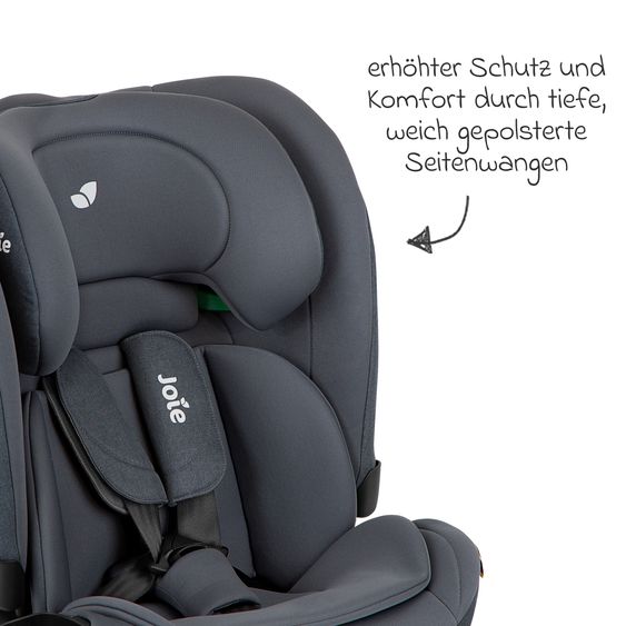 joie Seggiolino auto i-Bold R129 i-Size da 15 mesi a 12 anni (76 cm - 150 cm) con Isofix, top tether e portabicchieri - Moonlight