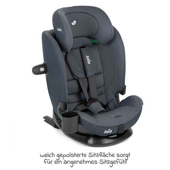 joie Seggiolino auto i-Bold R129 i-Size da 15 mesi a 12 anni (76 cm - 150 cm) con Isofix, top tether e portabicchieri - Moonlight