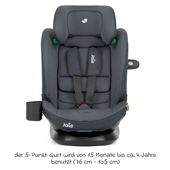 joie Seggiolino auto i-Bold R129 i-Size da 15 mesi a 12 anni (76 cm - 150 cm) con Isofix, top tether e portabicchieri - Moonlight