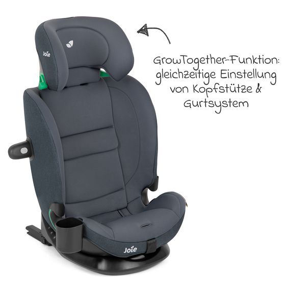 joie Seggiolino auto i-Bold R129 i-Size da 15 mesi a 12 anni (76 cm - 150 cm) con Isofix, top tether e portabicchieri - Moonlight