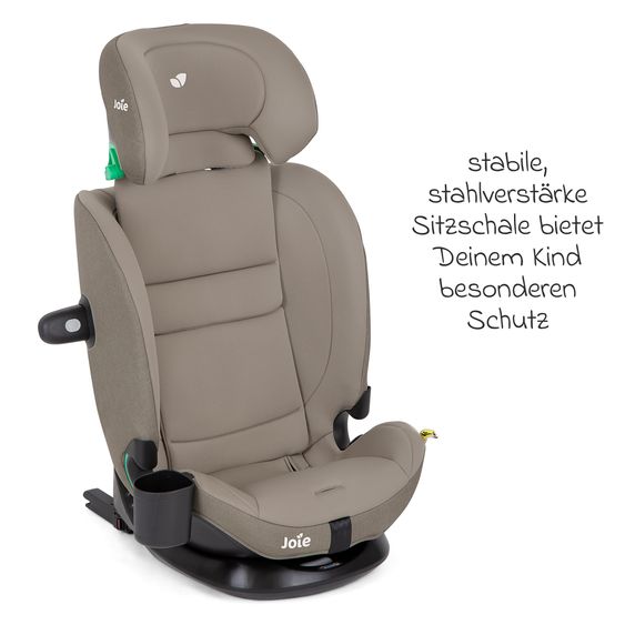 joie Seggiolino auto i-Bold R129 i-Size da 15 mesi a 12 anni (76 cm - 150 cm) con Isofix, top tether e portabicchieri - Oak