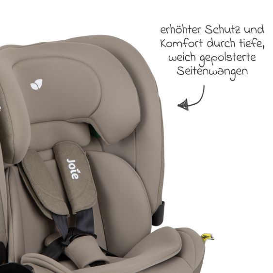 joie Seggiolino auto i-Bold R129 i-Size da 15 mesi a 12 anni (76 cm - 150 cm) con Isofix, top tether e portabicchieri - Oak