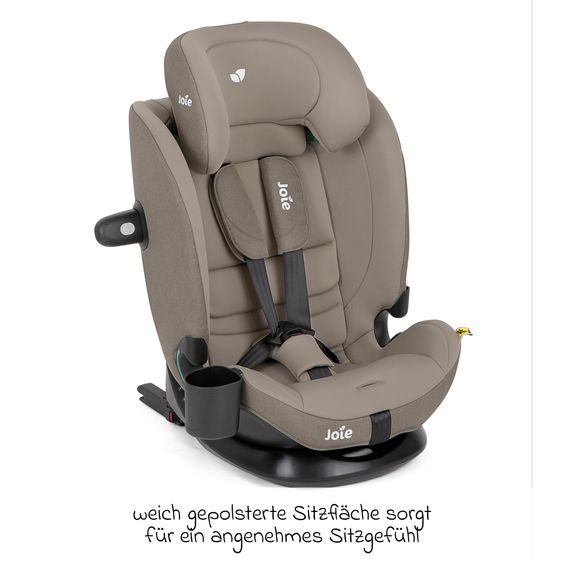 joie Seggiolino auto i-Bold R129 i-Size da 15 mesi a 12 anni (76 cm - 150 cm) con Isofix, top tether e portabicchieri - Oak