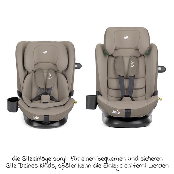 joie Seggiolino auto i-Bold R129 i-Size da 15 mesi a 12 anni (76 cm - 150 cm) con Isofix, top tether e portabicchieri - Oak