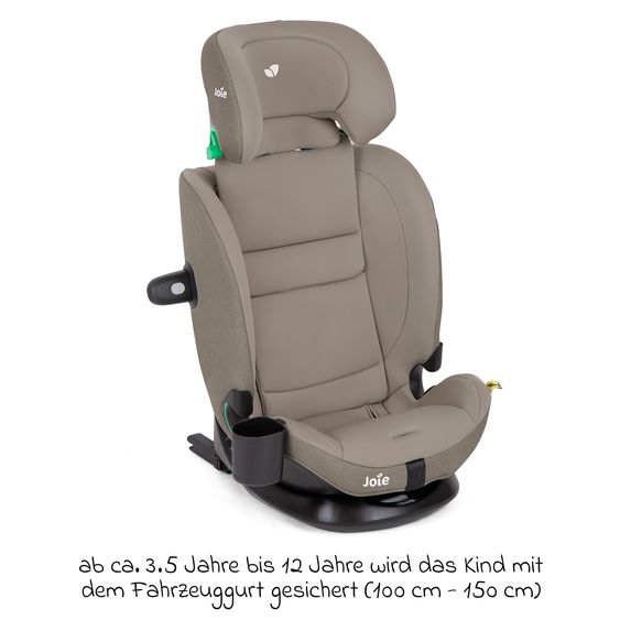 joie Seggiolino auto i-Bold R129 i-Size da 15 mesi a 12 anni (76 cm - 150 cm) con Isofix, top tether e portabicchieri - Oak