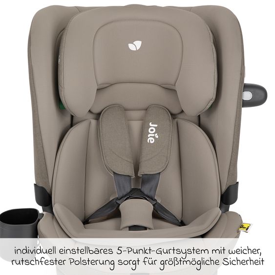 joie Seggiolino auto i-Bold R129 i-Size da 15 mesi a 12 anni (76 cm - 150 cm) con Isofix, top tether e portabicchieri - Oak