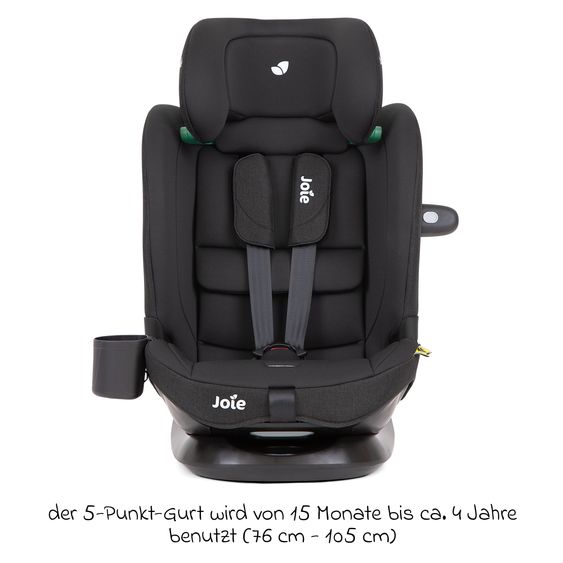 joie Seggiolino auto i-Bold R129 i-Size da 15 mesi a 12 anni (76 cm - 150 cm) con Isofix, top tether e portabicchieri - Shale