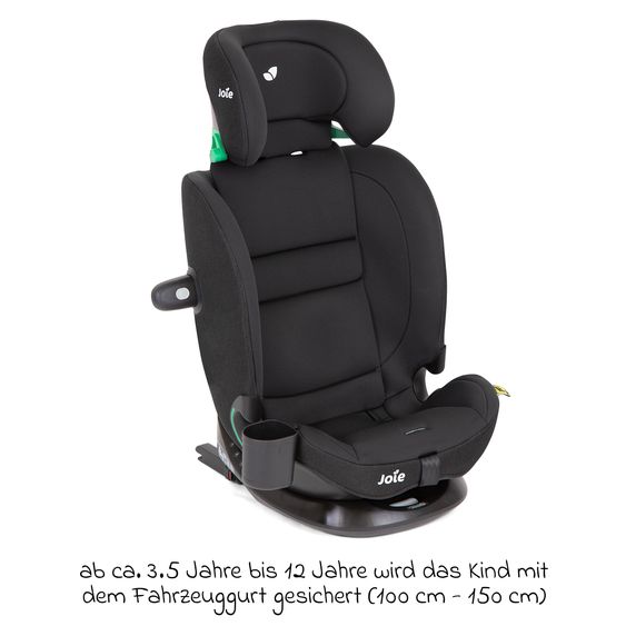 joie Seggiolino auto i-Bold R129 i-Size da 15 mesi a 12 anni (76 cm - 150 cm) con Isofix, top tether e portabicchieri - Shale