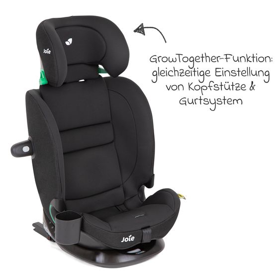 joie Seggiolino auto i-Bold R129 i-Size da 15 mesi a 12 anni (76 cm - 150 cm) con Isofix, top tether e portabicchieri - Shale