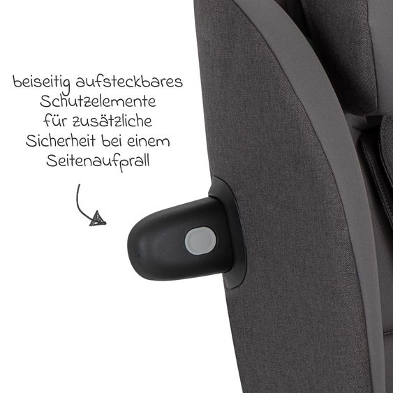 joie Child seat i-Bold R129 i-Size from 15 months - 12 years (76 cm - 150 cm) with Isofix, top tether & cup holder - Thunder