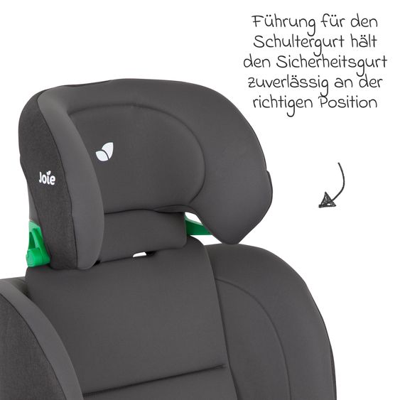 joie Child seat i-Bold R129 i-Size from 15 months - 12 years (76 cm - 150 cm) with Isofix, top tether & cup holder - Thunder