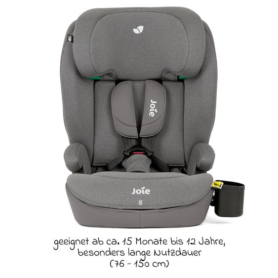 joie Kindersitz i-Irvana ab 15 Monate - 12 Jahre (76 cm - 150 cm) inkl. Isofix - Thunder