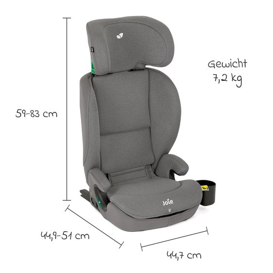 joie Kindersitz i-Irvana ab 15 Monate - 12 Jahre (76 cm - 150 cm) inkl. Isofix - Thunder