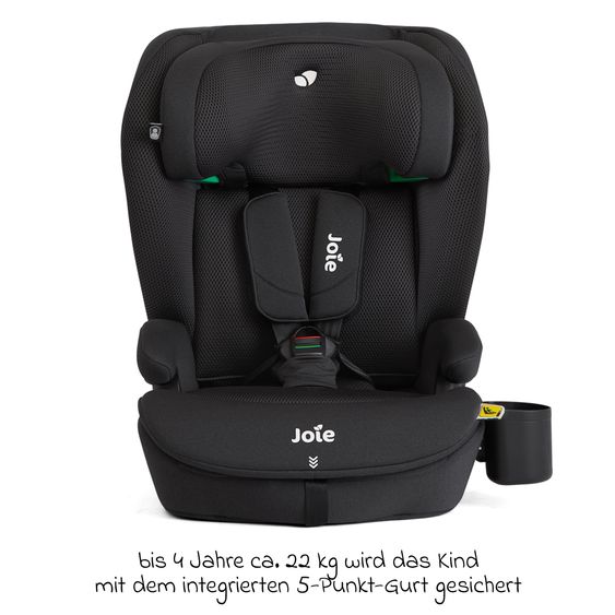 joie Kindersitz i-Irvana Max ab 15 Monate - 12 Jahre (76 cm - 150 cm) inkl. Isofix & Getränkehalter - Mercury Mesh
