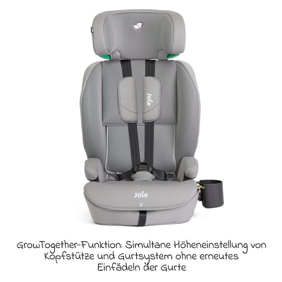 joie Kindersitz i-Irvana Max ab 15 Monate - 12 Jahre (76 cm - 150 cm) inkl. Isofix & Getränkehalter - Quartz Mesh
