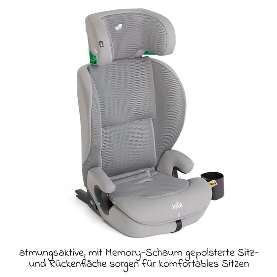 joie Kindersitz i-Irvana Max ab 15 Monate - 12 Jahre (76 cm - 150 cm) inkl. Isofix & Getränkehalter - Quartz Mesh