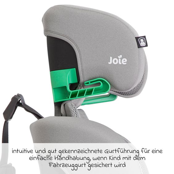 joie Kindersitz i-Irvana Max ab 15 Monate - 12 Jahre (76 cm - 150 cm) inkl. Isofix & Getränkehalter - Quartz Mesh