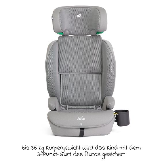 joie Kindersitz i-Irvana Max ab 15 Monate - 12 Jahre (76 cm - 150 cm) inkl. Isofix & Getränkehalter - Quartz Mesh