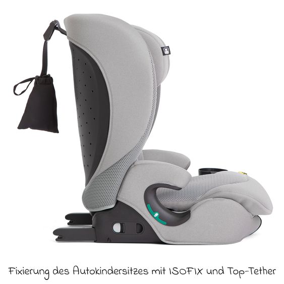 joie Kindersitz i-Irvana Max ab 15 Monate - 12 Jahre (76 cm - 150 cm) inkl. Isofix & Getränkehalter - Quartz Mesh