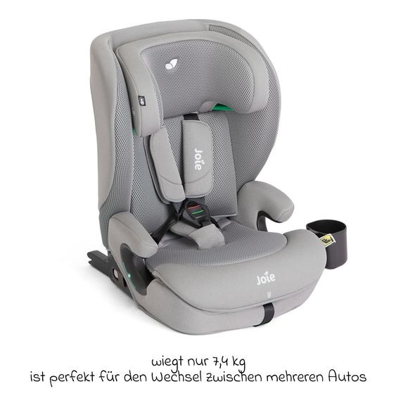joie Kindersitz i-Irvana Max ab 15 Monate - 12 Jahre (76 cm - 150 cm) inkl. Isofix & Getränkehalter - Quartz Mesh