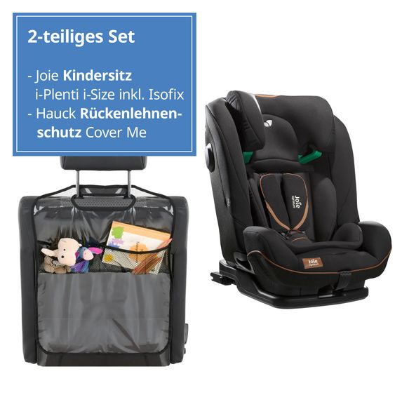 Joie Signature Child seat i-Plenti i-Size from 15 months - 12 years (76 cm - 150 cm) incl. Isofix, Top Tether & backrest protection Cover Me - Signature - Eclipse