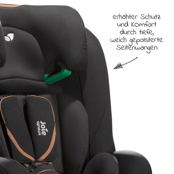 Joie Signature Child seat i-Plenti i-Size from 15 months - 12 years (76 cm - 150 cm) incl. Isofix, Top Tether & backrest protection Cover Me - Signature - Eclipse