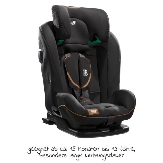 Joie Signature Child seat i-Plenti i-Size from 15 months - 12 years (76 cm - 150 cm) incl. Isofix, Top Tether & backrest protection Cover Me - Signature - Eclipse