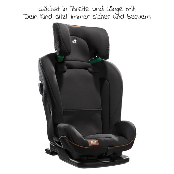 Joie Signature Child seat i-Plenti i-Size from 15 months - 12 years (76 cm - 150 cm) incl. Isofix, Top Tether & backrest protection Cover Me - Signature - Eclipse