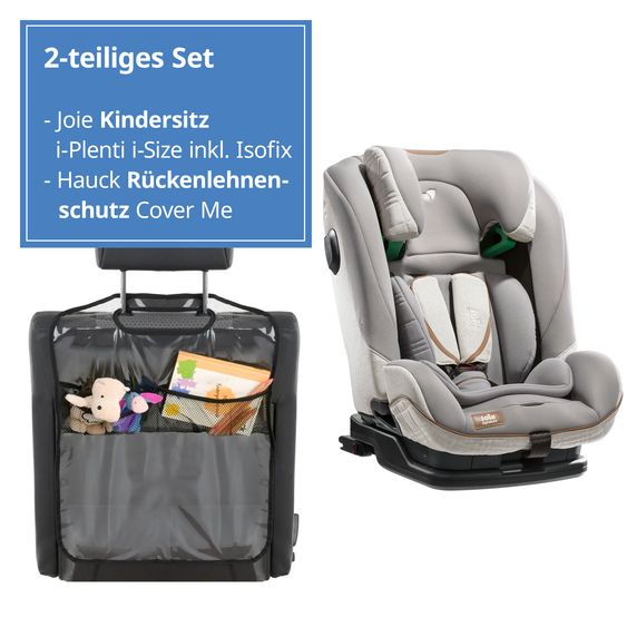 Joie Signature Child seat i-Plenti i-Size from 15 months - 12 years (76 cm - 150 cm) incl. Isofix, Top Tether & backrest protection Cover Me - Signature - Oyster