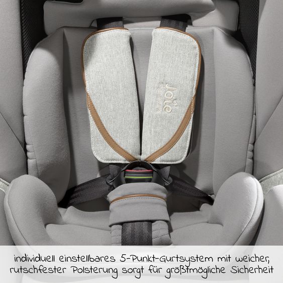 Joie Signature Child seat i-Plenti i-Size from 15 months - 12 years (76 cm - 150 cm) incl. Isofix, Top Tether & backrest protection Cover Me - Signature - Oyster