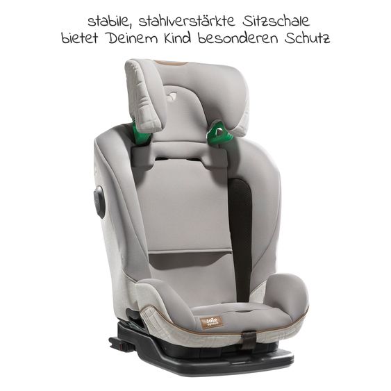 Joie Signature Child seat i-Plenti i-Size from 15 months - 12 years (76 cm - 150 cm) incl. Isofix, Top Tether & backrest protection Cover Me - Signature - Oyster