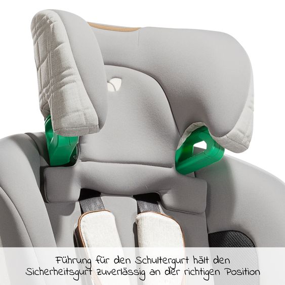 Joie Signature Child seat i-Plenti i-Size from 15 months - 12 years (76 cm - 150 cm) incl. Isofix, Top Tether & backrest protection Cover Me - Signature - Oyster