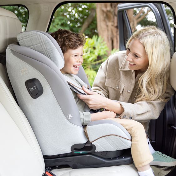 Joie Signature Child seat i-Plenti i-Size from 15 months - 12 years (76 cm - 150 cm) incl. Isofix, Top Tether & backrest protection Cover Me - Signature - Oyster