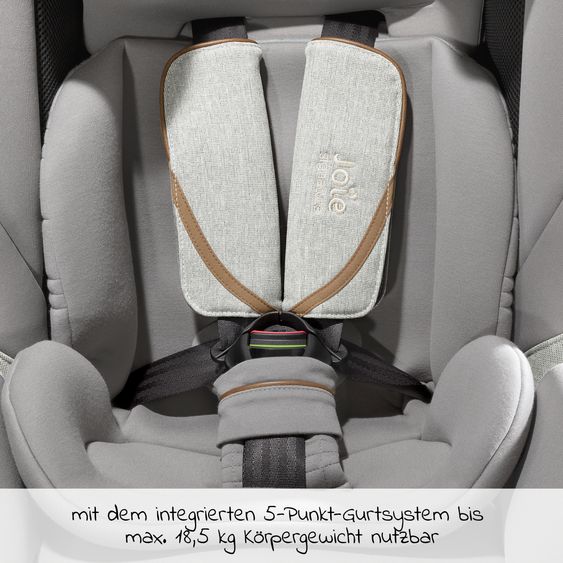 Joie Signature Child seat i-Plenti i-Size from 15 months - 12 years (76 cm - 150 cm) incl. Isofix, Top Tether & backrest protection Cover Me - Signature - Oyster