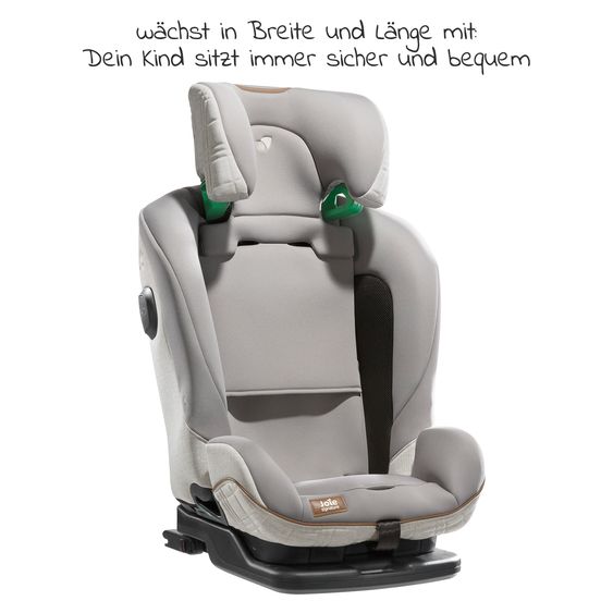 Joie Signature Child seat i-Plenti i-Size from 15 months - 12 years (76 cm - 150 cm) incl. Isofix, Top Tether & backrest protection Cover Me - Signature - Oyster